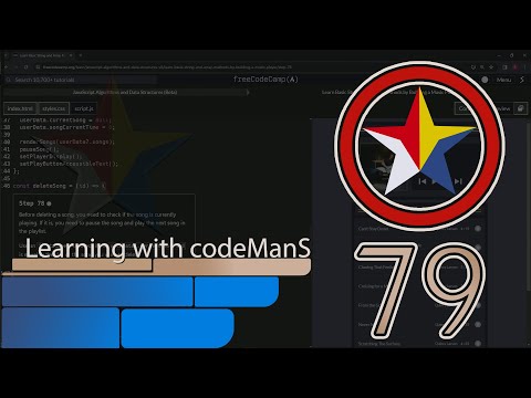 Learn Basic String and Array Methods by Building a Music Player - Step 79 | freeCodeCamp | (Beta)