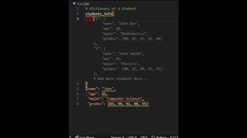 Storing Student Data with Dictionaries in Python: Beginner
