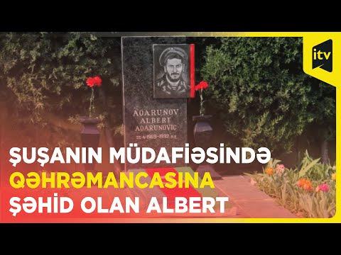 Milli Qəhrəman Albert Aqarunov doğum günündə məzarı başında yad edildi