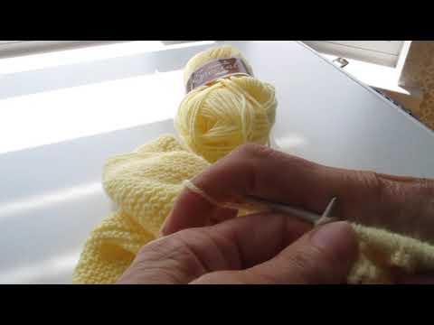 LGS14 Garter Stitch Sweater   End of cast on front neckline