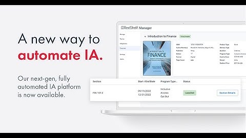RedShelf Announces  a New Way to Automate IA