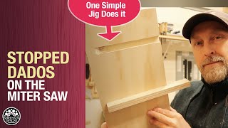 Stopped Dados on the Miter Saw // Woodworking Jig