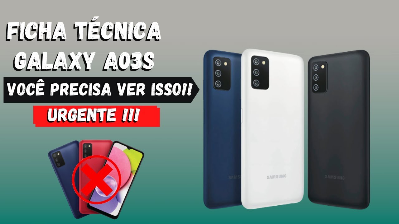 Samsung Galaxy A03s - FICHA TÉCNICA (Em 2 Min⏱) - YouTube