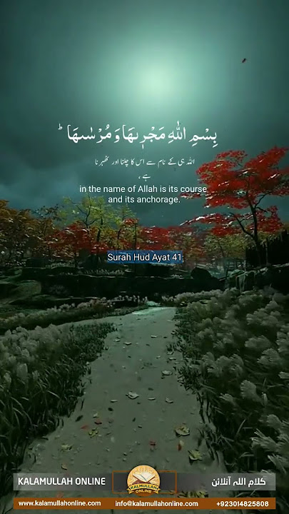 Beautiful Quran recitation of Surah Hud Ayat 41 ھود