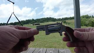 RANGE DAY, WITH THE  NAA SIDEWINDER WITH FLIP-OUT CYLINDER, IN 22 MAGNUM