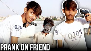 FAKE GUN PRANK ON FRIEND 😭 | fake gun