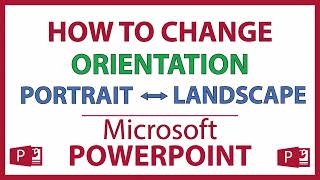 How To Change The Slide Orientation From Landscape To Portrait In PowerPoint | 365 |