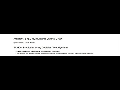 Task 6: Decision Tree Algorithm