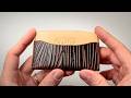 WOODEN WALLET! - 3D Wood texture print on leather cardholder