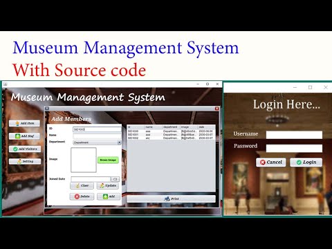 Museum Management System Project in java with source code