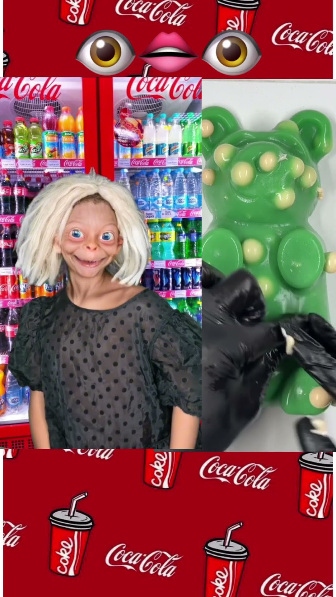 Ella no podía vivir sin la COCACOLA ?