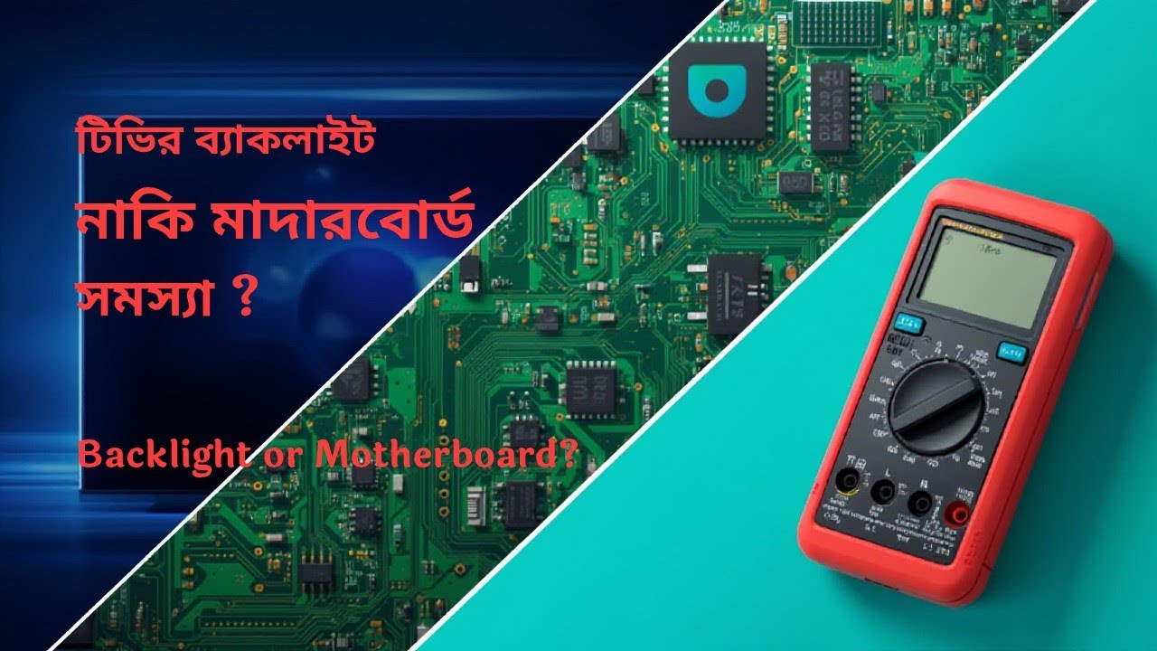 Search Focused)LED TV Backlight Problem Check | Backlight vs Motherboard | Bangla Tutorial
