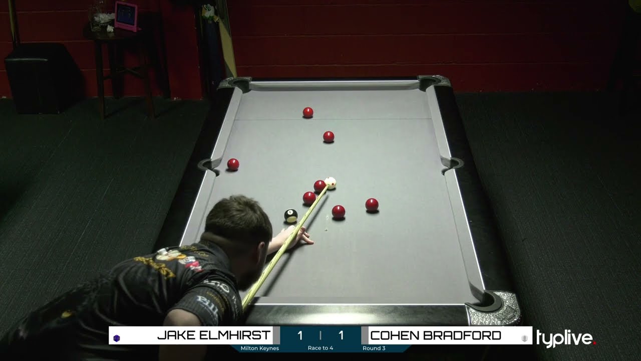Jake Elmhirst with a brilliant escape to pot the Eight! 