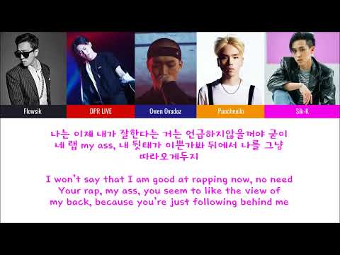 EUNG FREESTYLE 응프리스타일 Color Coded Lyrics Han Eng  LIVE, SIK K, PUNCHNELLO, OWEN OVADOZ, FLOWSIK