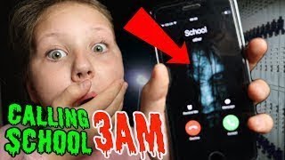 CALLING MY SCHOOL AT 3AM!! OMG SO CREEPY!! screenshot 1