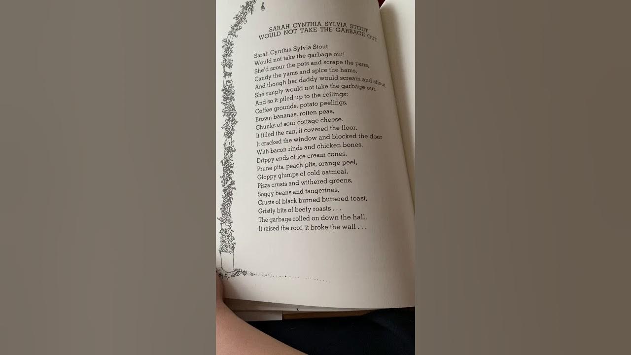 Sarah Cynthia Sylvia Stout poem - YouTube