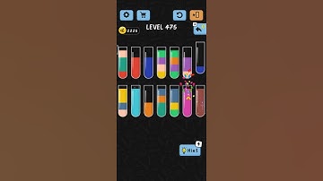 Water color sort level 475 | walkthrough solution #shorts#youtube#game .. SUBSCRIBE for more