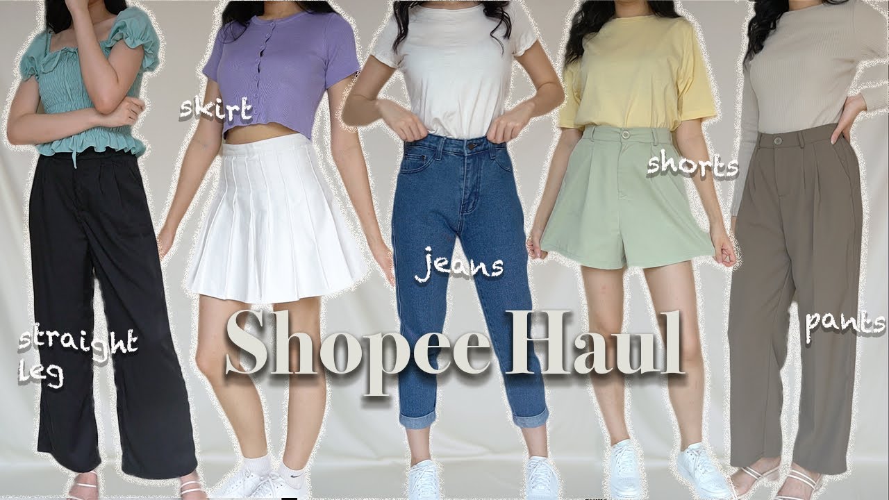 Shopee Haul Celana dan Rok (Korean Style Vertical Lookbook) | Indonesia ...