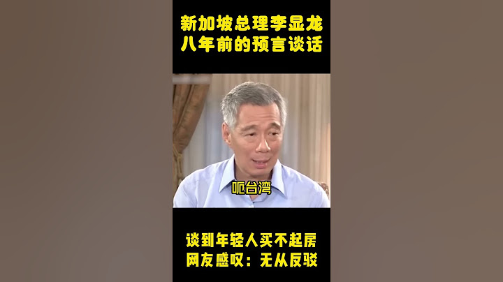 新加坡总理李显龙2015年预言式谈话：谈到大陆台湾香港年轻人买不起房，网友感叹：毫无反驳余地#李顯龍 #新加坡 #singapore #shorts