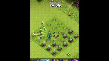 Dark Elixir Troops (ground) Vs Giant Cannon Base - COC #darkelixirtroop #giantcannonbase #Shorts