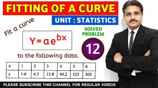 FITTING OF A CURVE IN STATISTICS IN HINDI SOLVED PROBLEM 12