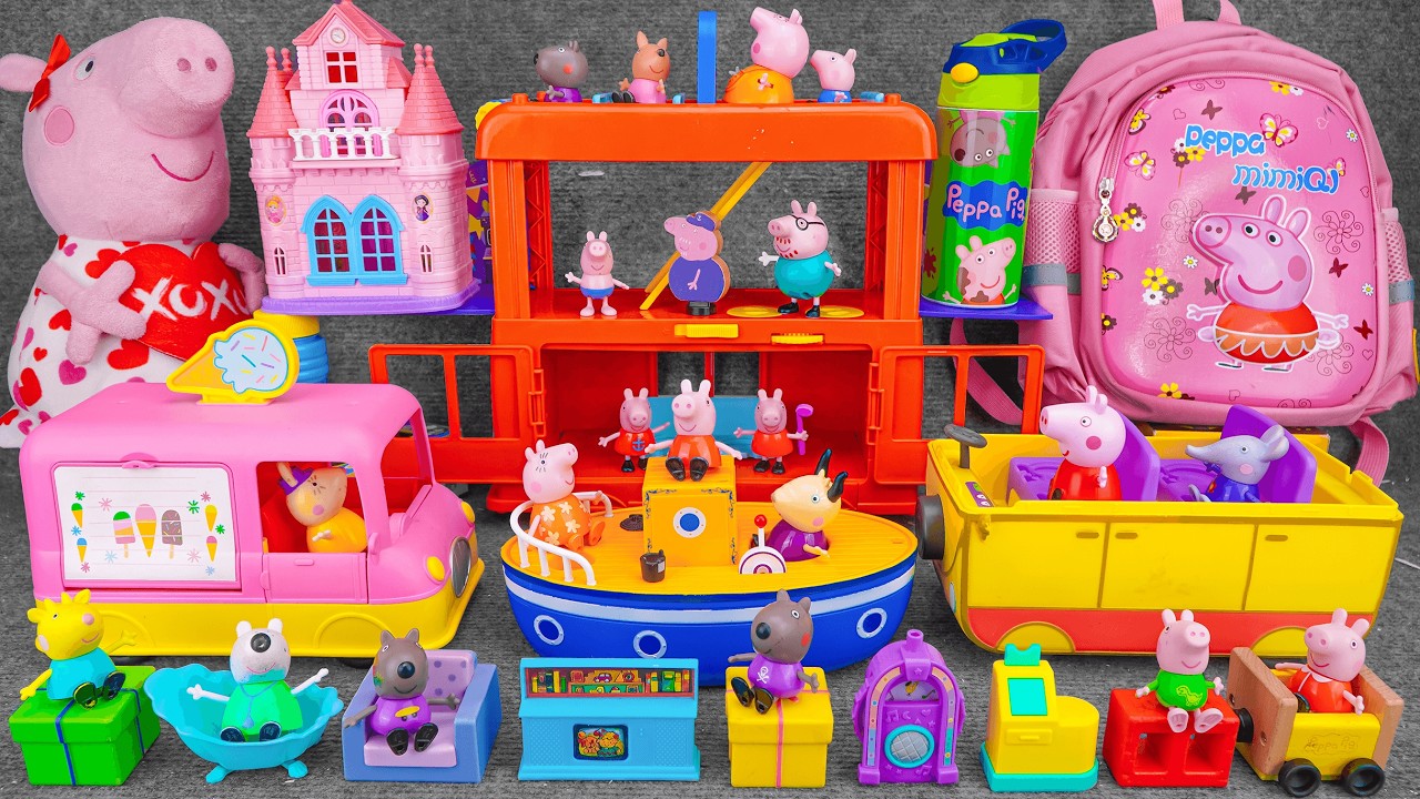 Peppa Pig ASMR | 101 Minutes Satisfying with Unboxing Cute Peppa Pig 2-in-1 Party Bus Playset