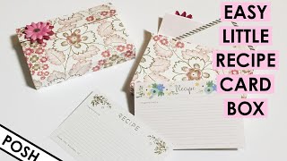 Easy To Make Recipe Card Gift Box/Give Those Recipes In Style/DIY Recipe Card Box
