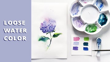 Atmospheric Watercolor Hydrangea | New SkillShare Class | FREE Link in the Description