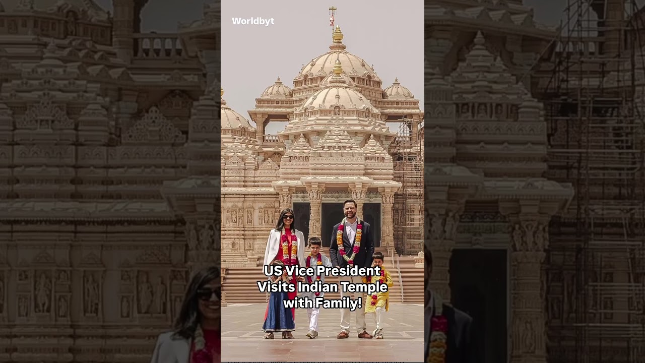 US Vice President Visits Indian Temple with Family!