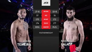 Джон Тейшейра vs. Нашхо Галаев | John Teixeira vs. Nashkho Galaev | ACA 171 - Krasnodar