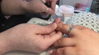 French ombré with glitter nail