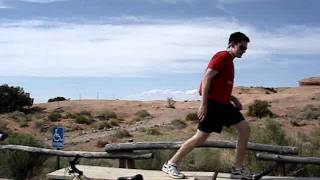 Funny freestyle no rhythm dancing and rapping in Moab, Utah