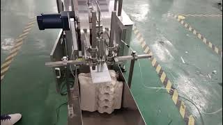 paper Egg box Sticker labeling machine with stacking solution