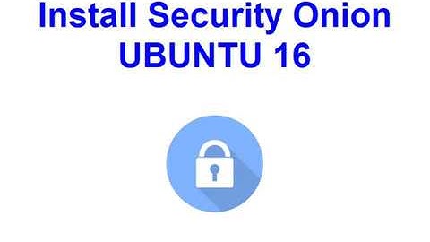 Ubuntu 16 SecurityOnion Install