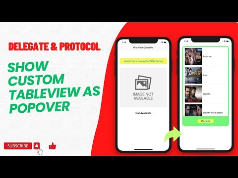 How to Show Custom TableView as PopOver to Another ViewController in Swift 5 XCode | Hindi | iOS