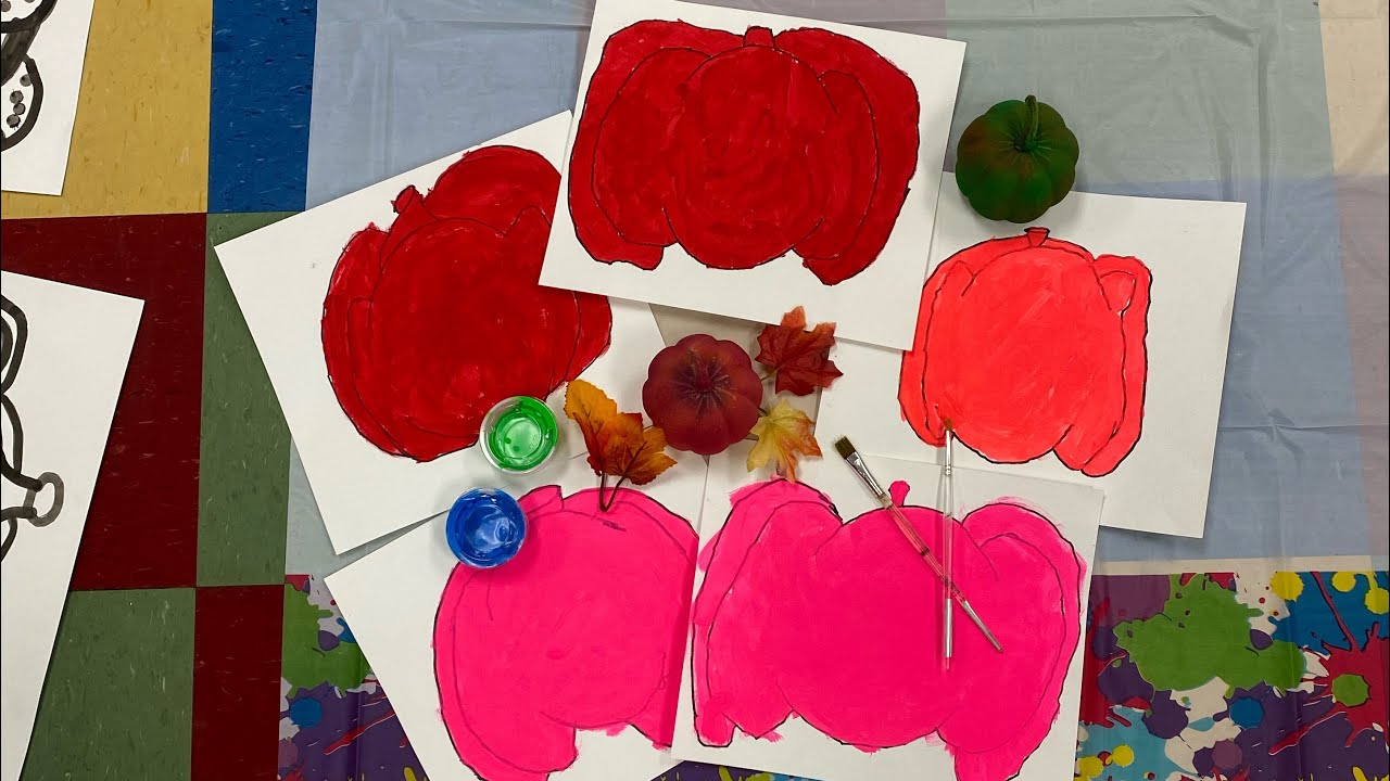 Tempera Painting Kusama Pumpkins Art Lesson! Part 1 YouTube