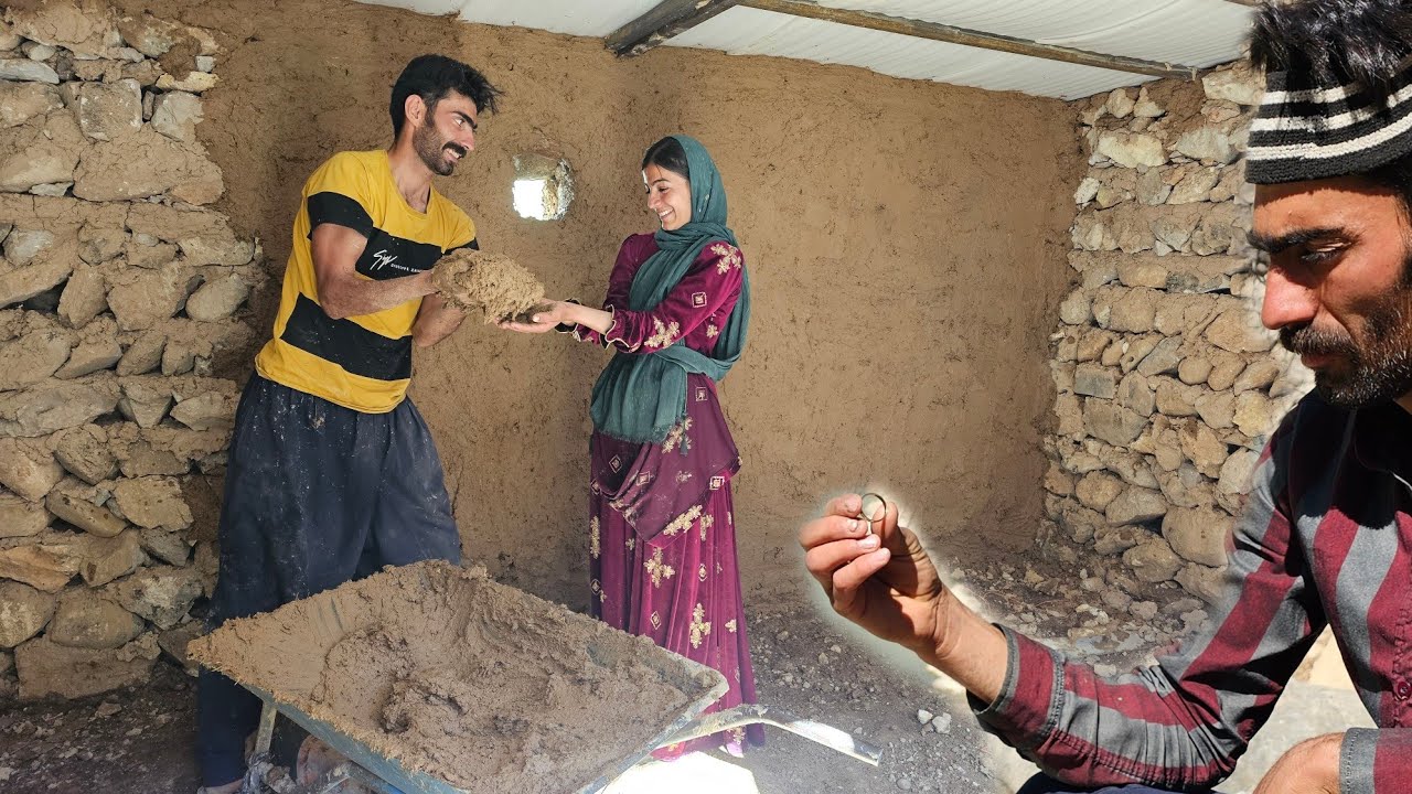 Leila and Shahin are fixing up the interior of the mountain hut and Shahin falls in love with Leila.