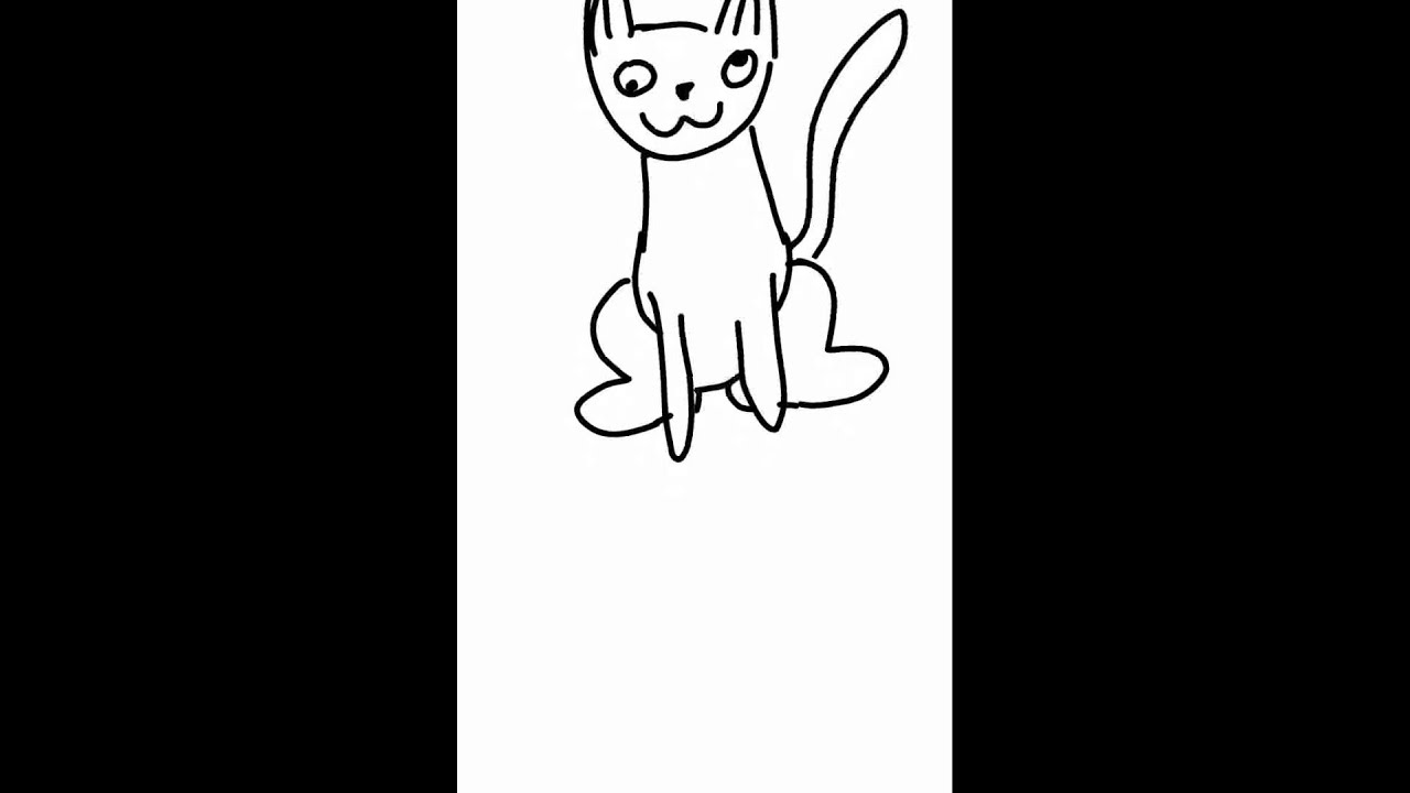♡Short animation  (flying cat)♡              ☺😂😁
