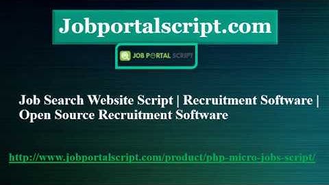 Job Search Website Script   Recruitment Software   Open Source Recruitment Software