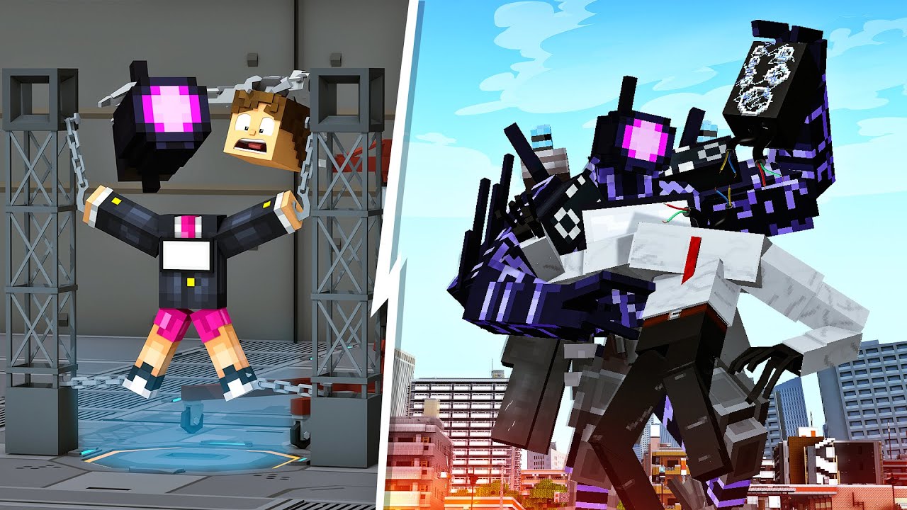 ME TRANSFORMEI EM TRI TITAN TVMAN E ACABEI COM OS SPEAKERMANS INFECTADOS NO MINECRAFT !!