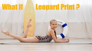 Waht if Girl Try on #leopard print leotards? Lets see how a cute girl in leotards/swimsuits.