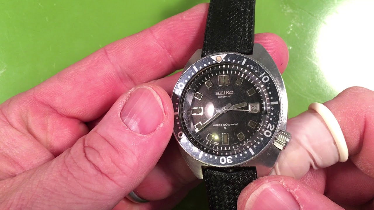 PR Seiko 6105-8009, June '68, with rarely seen Type I crystal! - YouTube