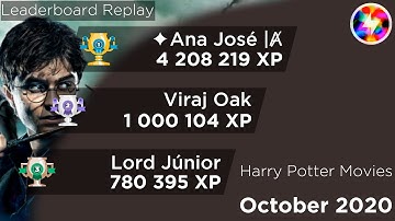 QuizUp - Leaderboard Replay of October 2020 in Harry Potter Movies(Funded)