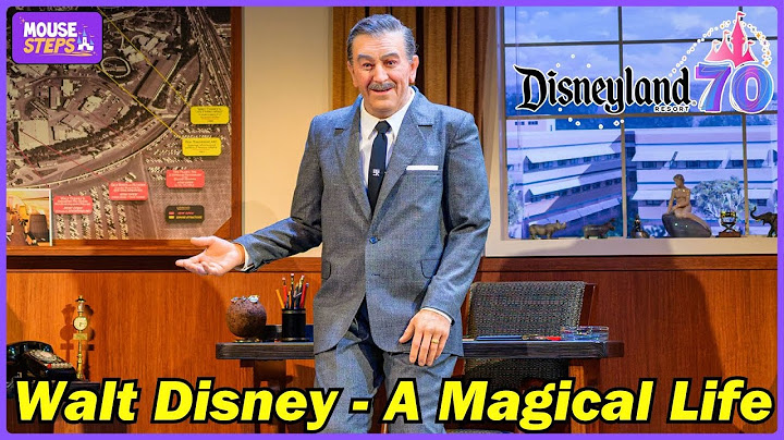 Walt Disney Animatronic from "Walt Disney - A Magical Life" at Disneyland, w/Displays & Interviews