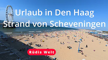 Urlaub in Den Haag am Strand von Scheveningen.
