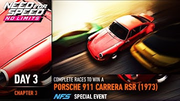 Day 3 (Chapter 3) Porsche 911 Carrera RSR (1973) | NFS No Limits