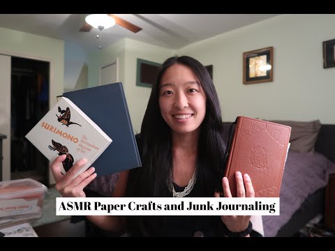 ASMR (Whispered) Junk Journaling and Crafting Paper