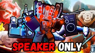 Speaker units ONLY in toilet tower defense!