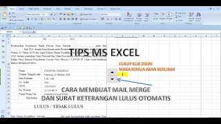 How To Make Mail Merge And Auto Pass Certificate In Ms Excel - Youtube