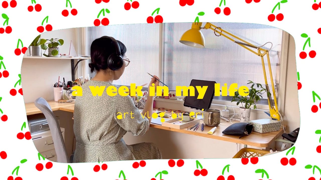 【刺繍作家のvlog】4:30AM起床で好きなものを制作する1週間| 8月のしおり/耳かきのミミカちゃん/夏の朝活